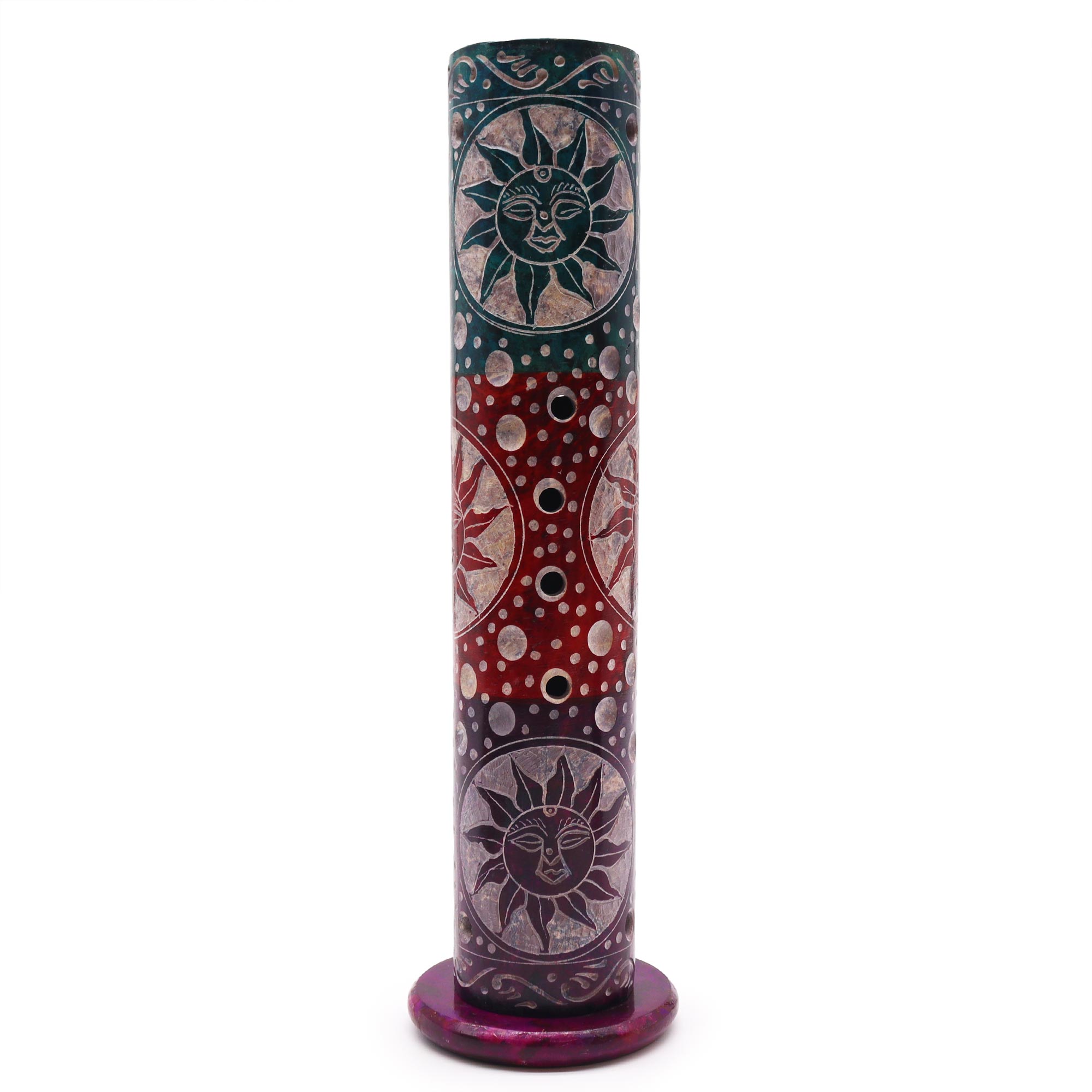 Suns Soapstone Round Tower Incense Holder (25cm)