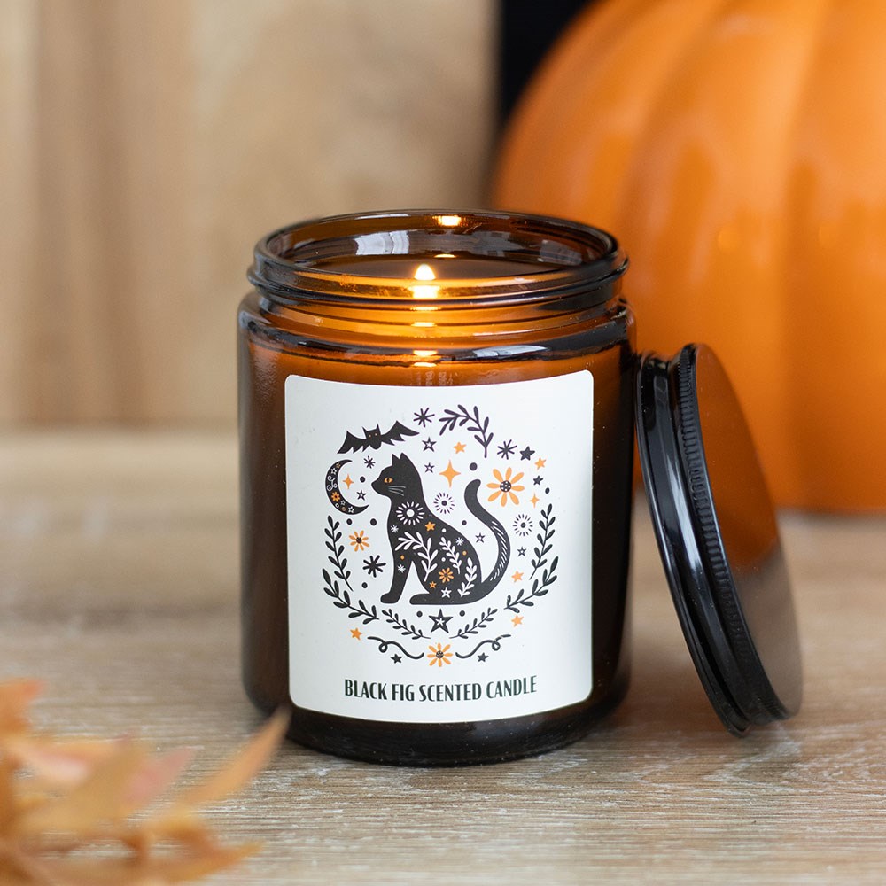 Frightful Folk Black Cat Candle - Black Fig Scent3