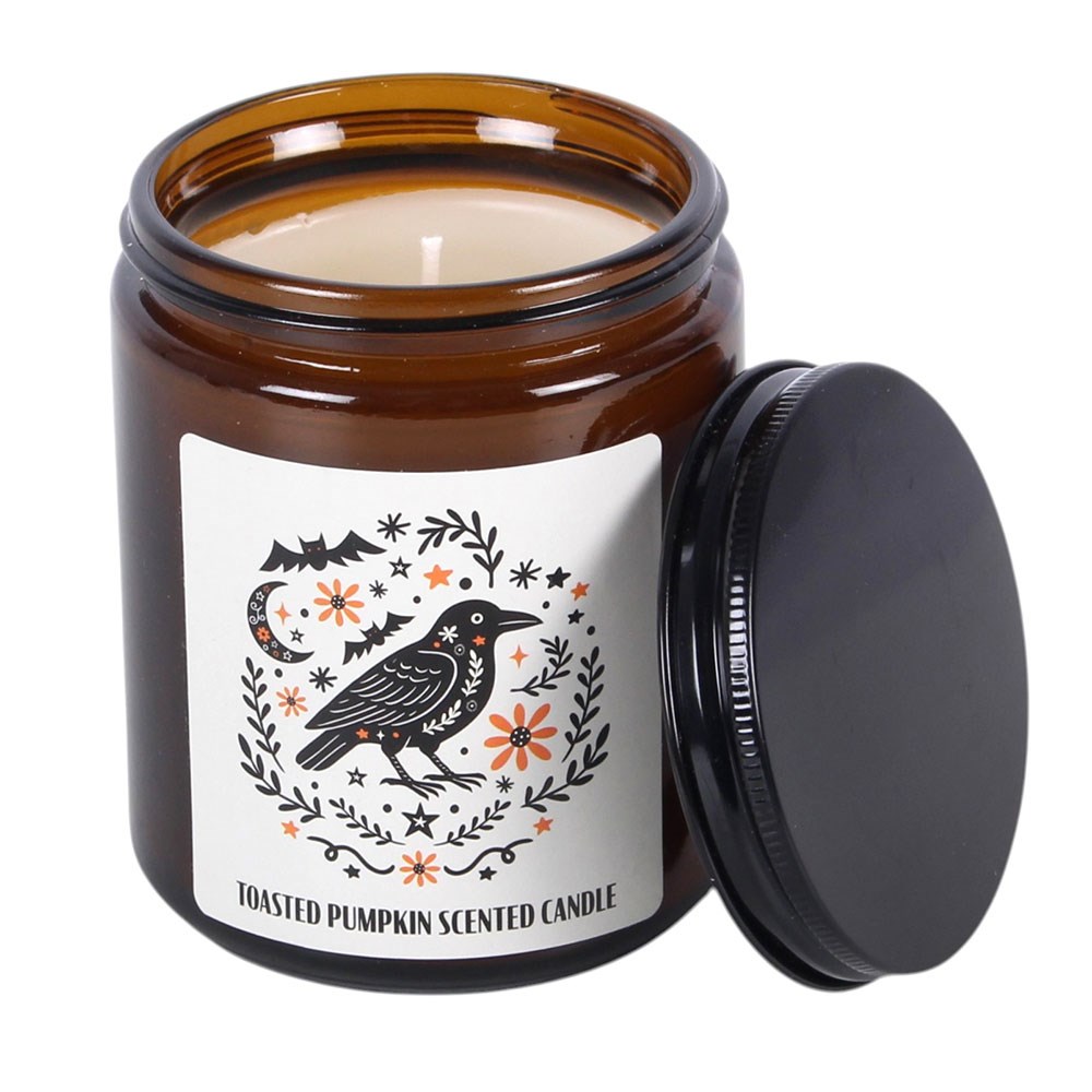 Frightful Folk Raven Candle - Toasted Pumpkin Scent