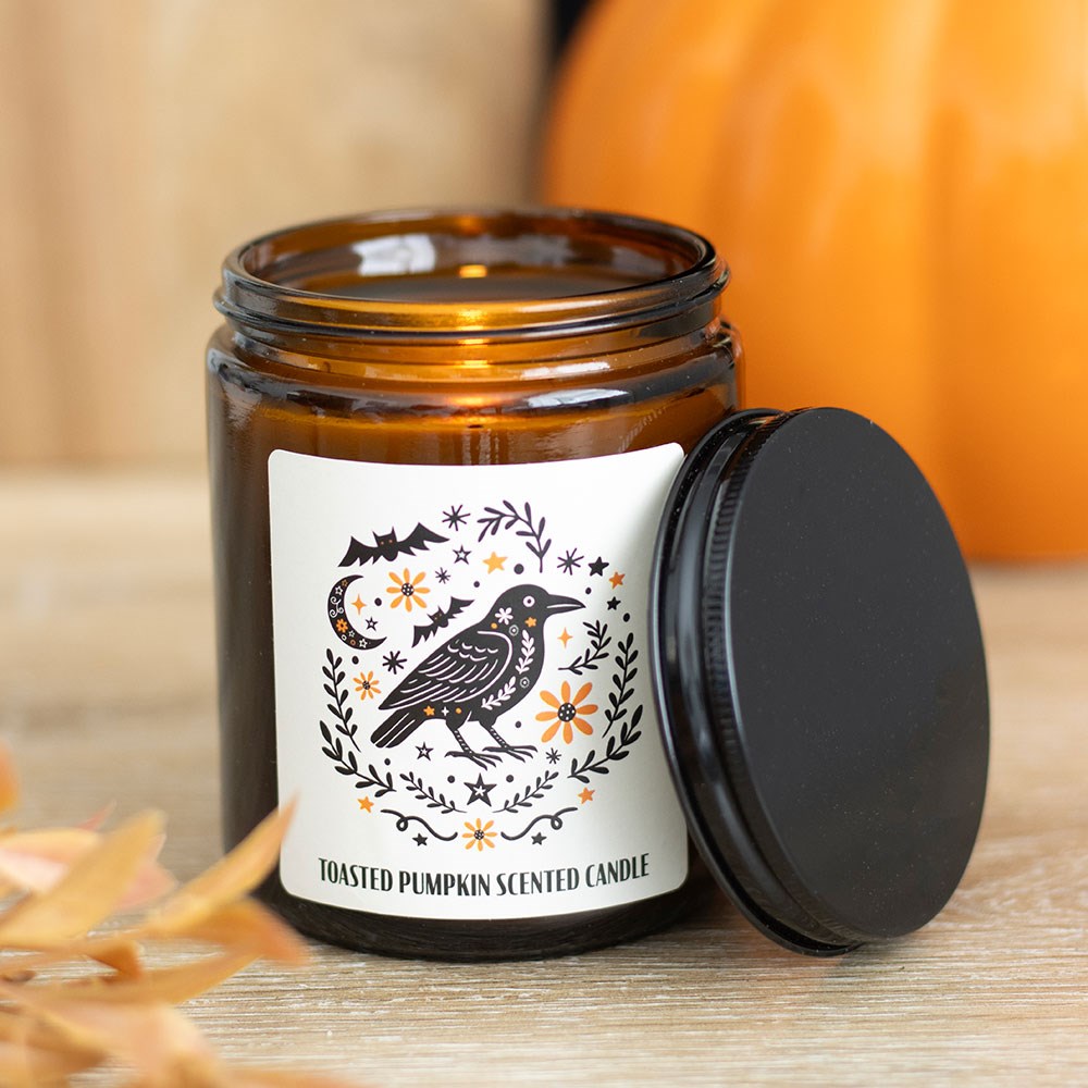 Frightful Folk Raven Candle - Toasted Pumpkin Scent3