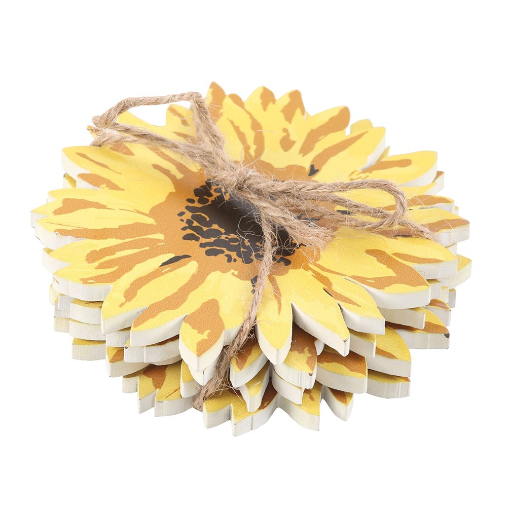 Sunflower Shaped Coasters - Set of 43