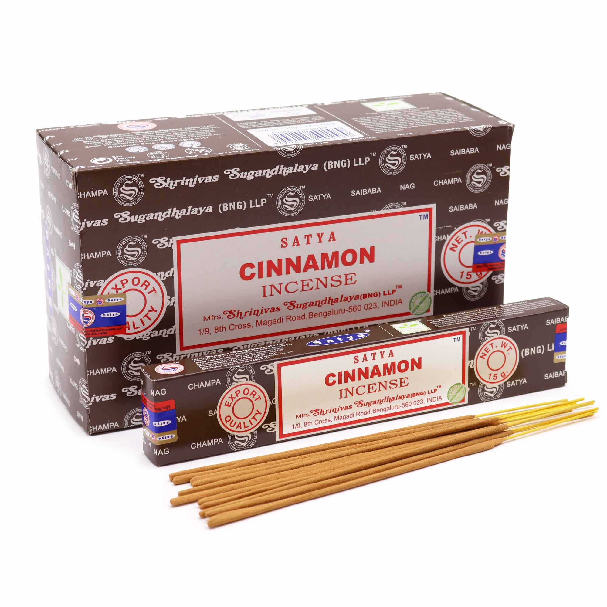 Satya Cinnamon Incense Sticks - 15g Hand-Rolled