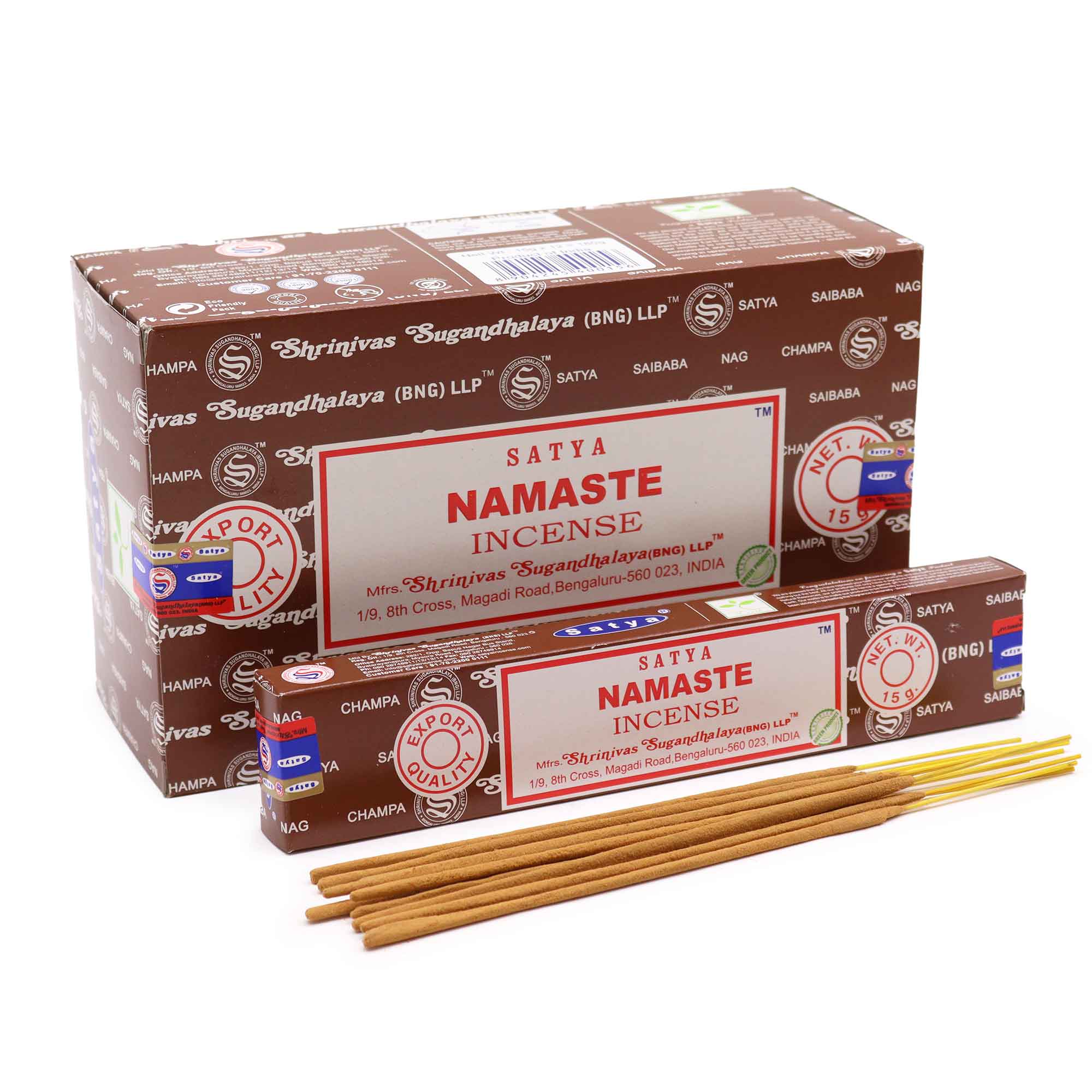 Satya Namaste Incense Sticks - 15g Hand-Rolled