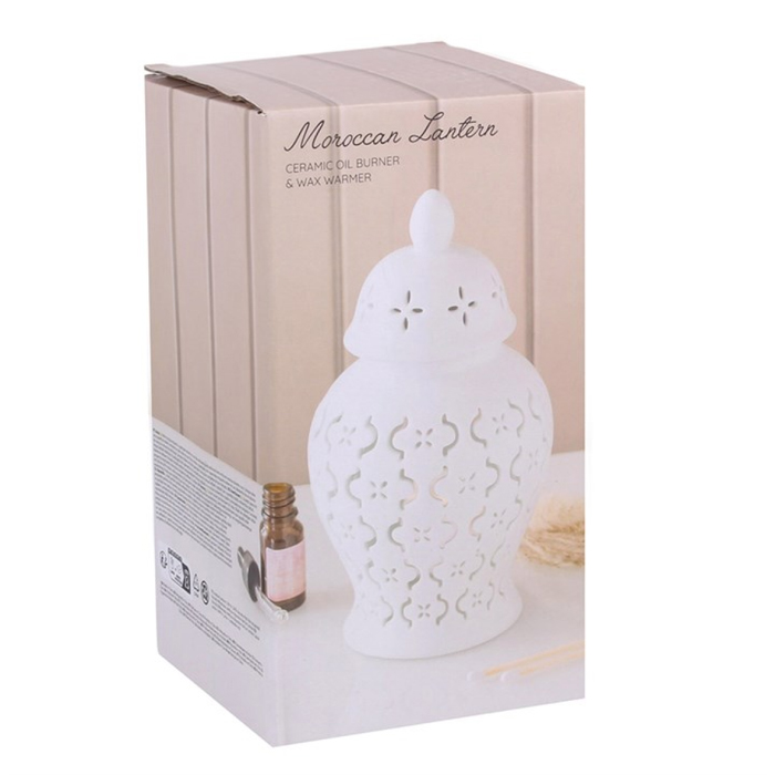 Moroccan Lantern Ceramic Oil Burner & Wax Warmer5