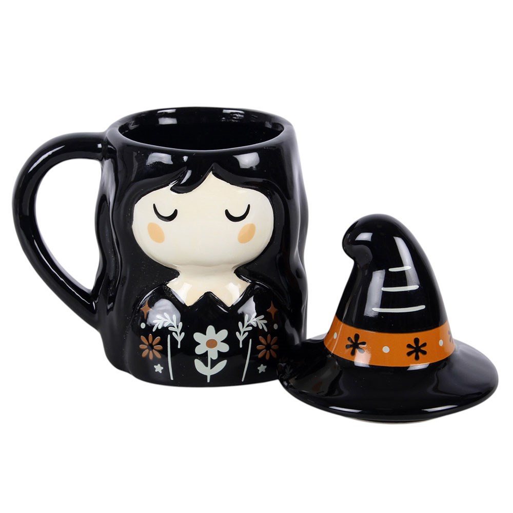 Frightful Folk Ceramic Witch Lidded Mug1
