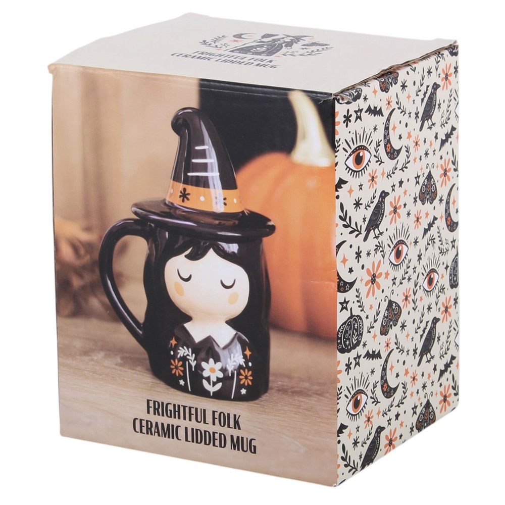 Frightful Folk Ceramic Witch Lidded Mug4