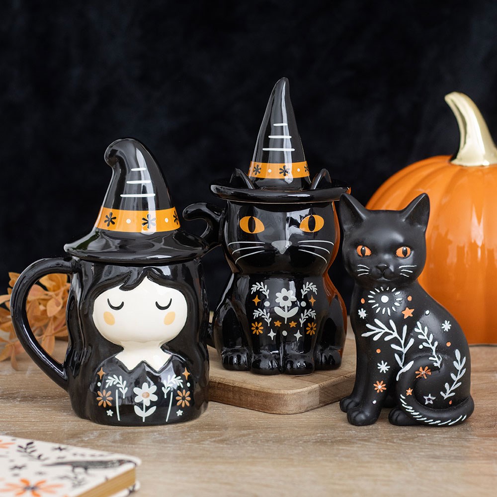 Frightful Folk Ceramic Witch Lidded Mug6
