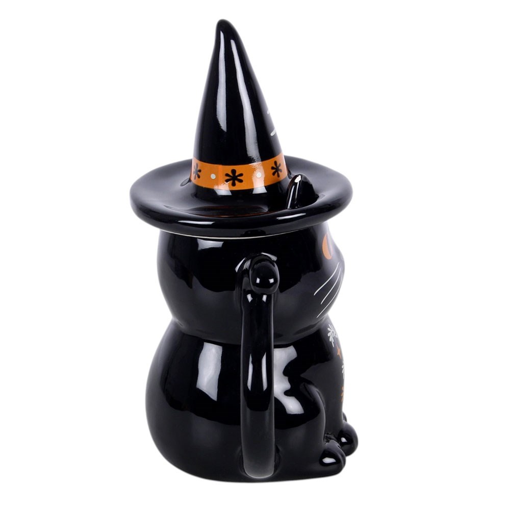 Frightful Folk Ceramic Black Cat Lidded Mug2