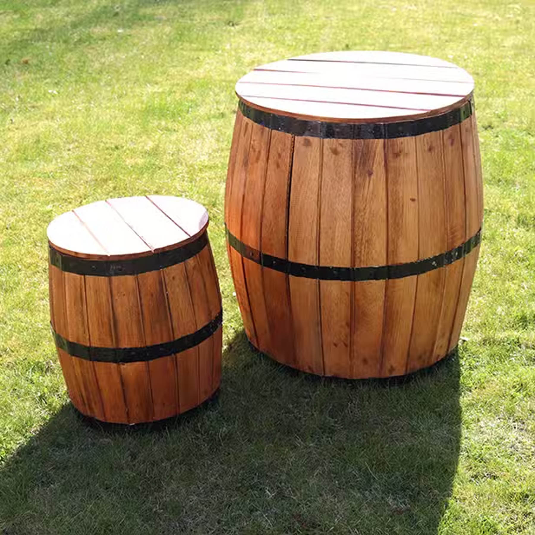 Natural Wood Beer Barrel Table (60x48.5cm)4