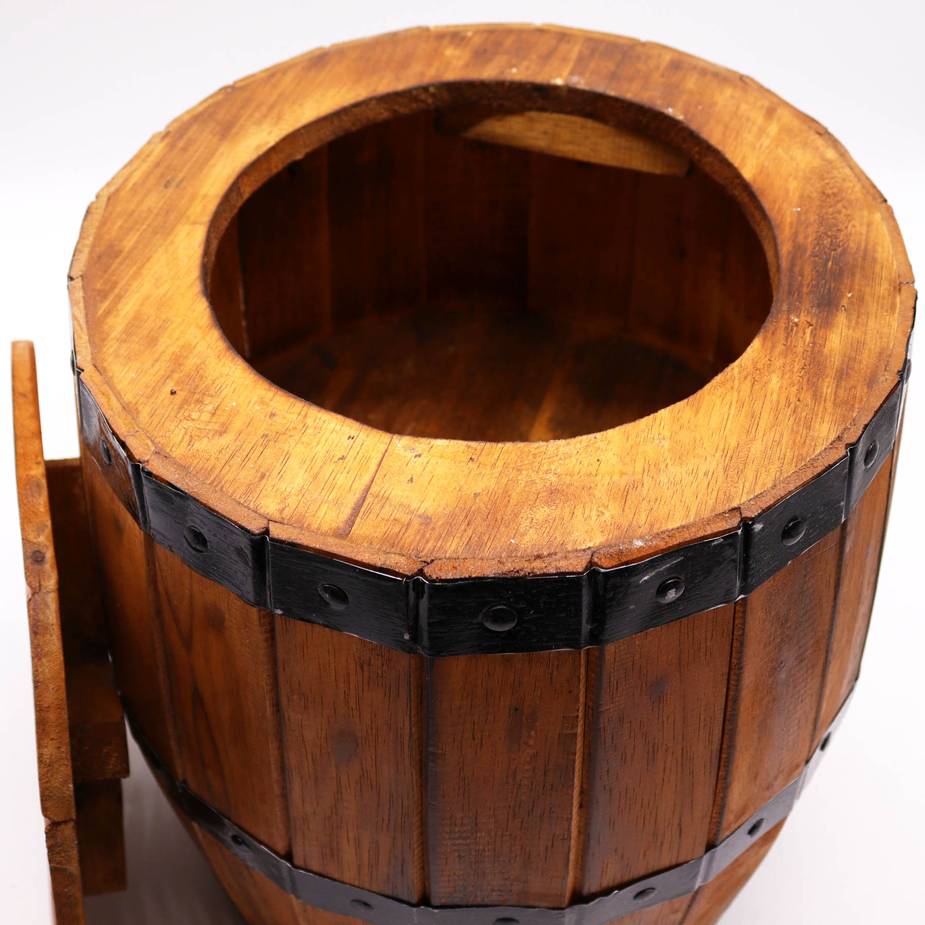 Natural Wood Beer Barrel Stool (38x32cm)2