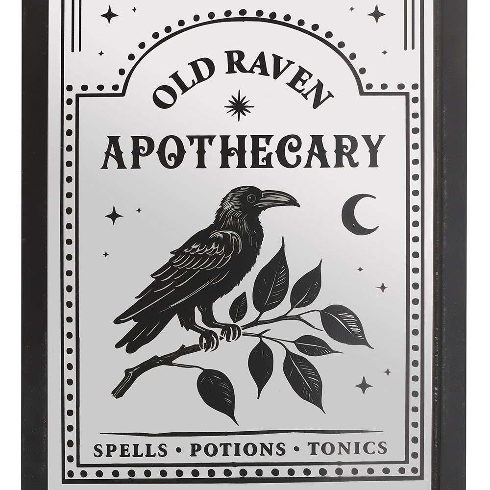 Old Raven Apothecary Mirrored Wall Art1