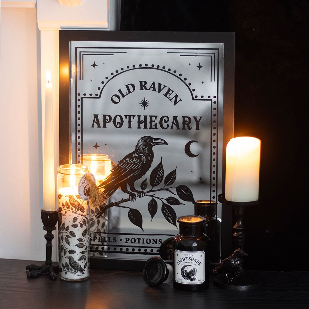 Old Raven Apothecary Mirrored Wall Art4
