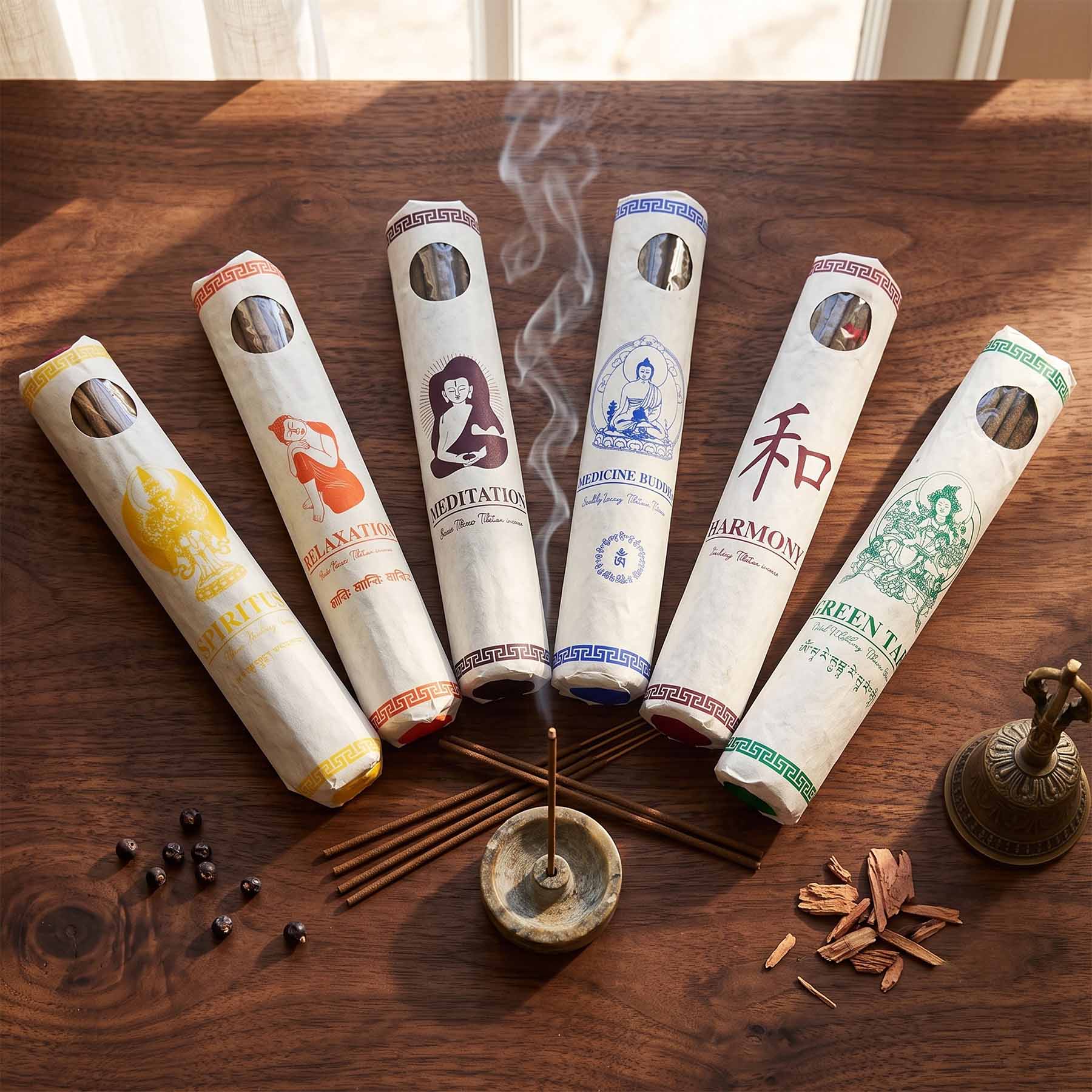Premium Tibetan Incense - Relaxing - Rolled Pack (30 sticks)1