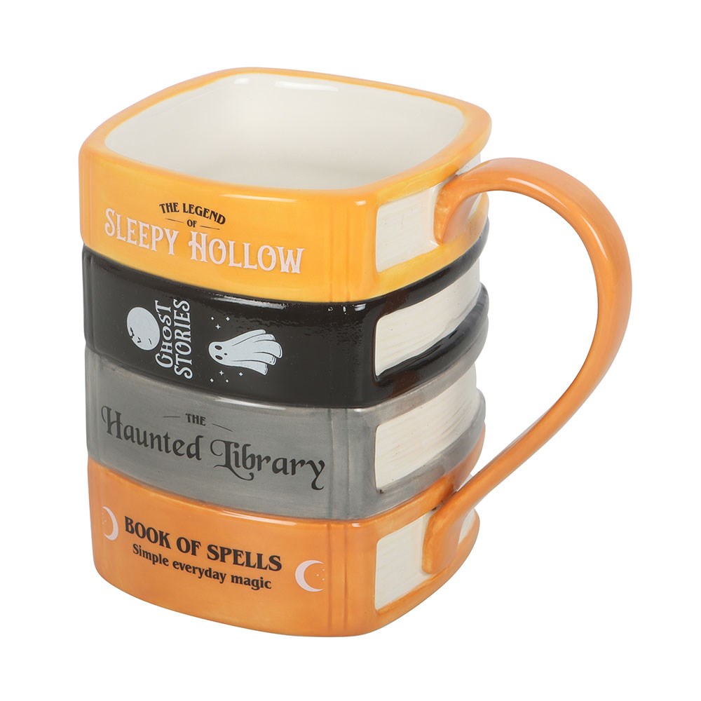 The Haunted Library Book Stack Mug1
