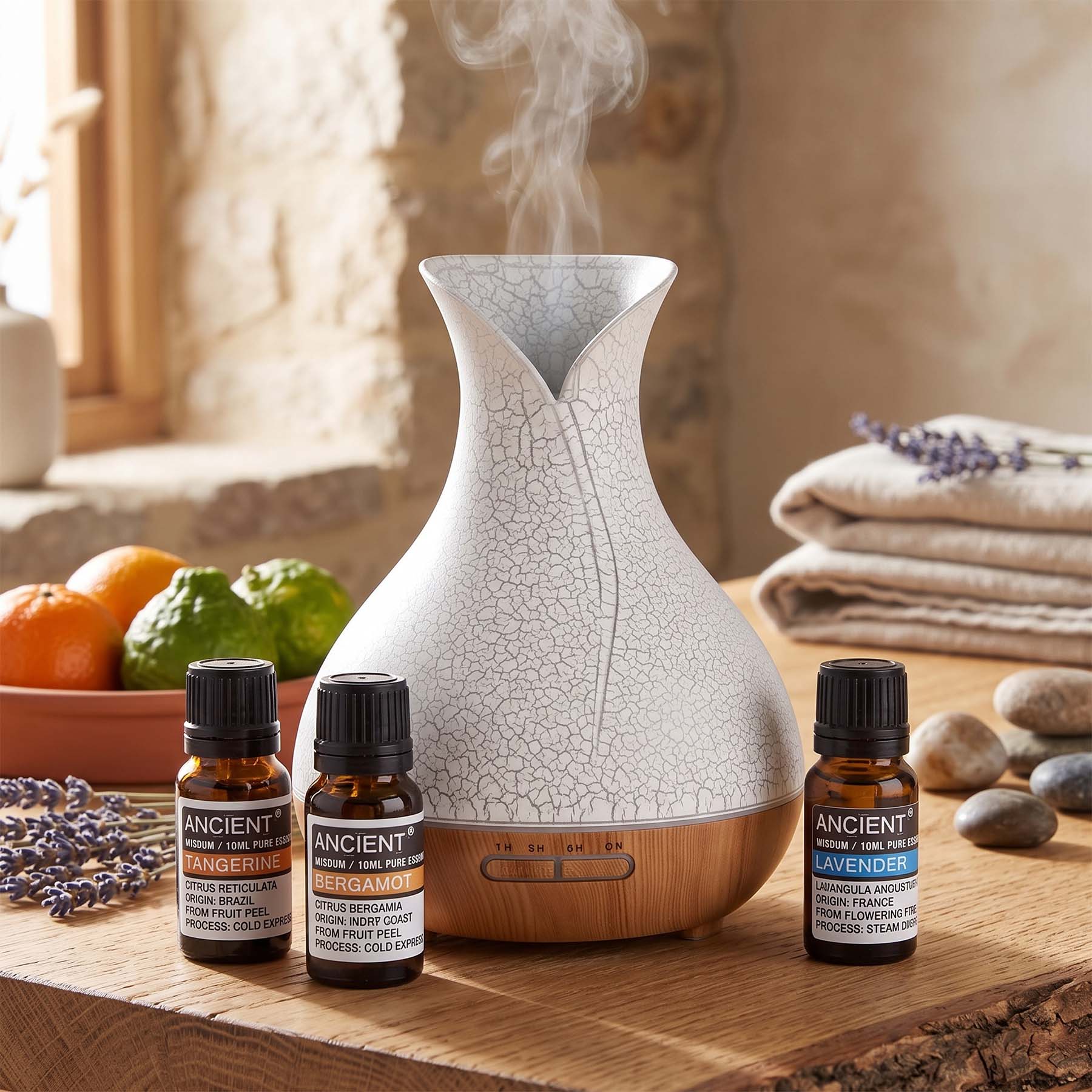 The Palma Tranquillity Bundle: Shell Atomiser & Essential Oil Trio