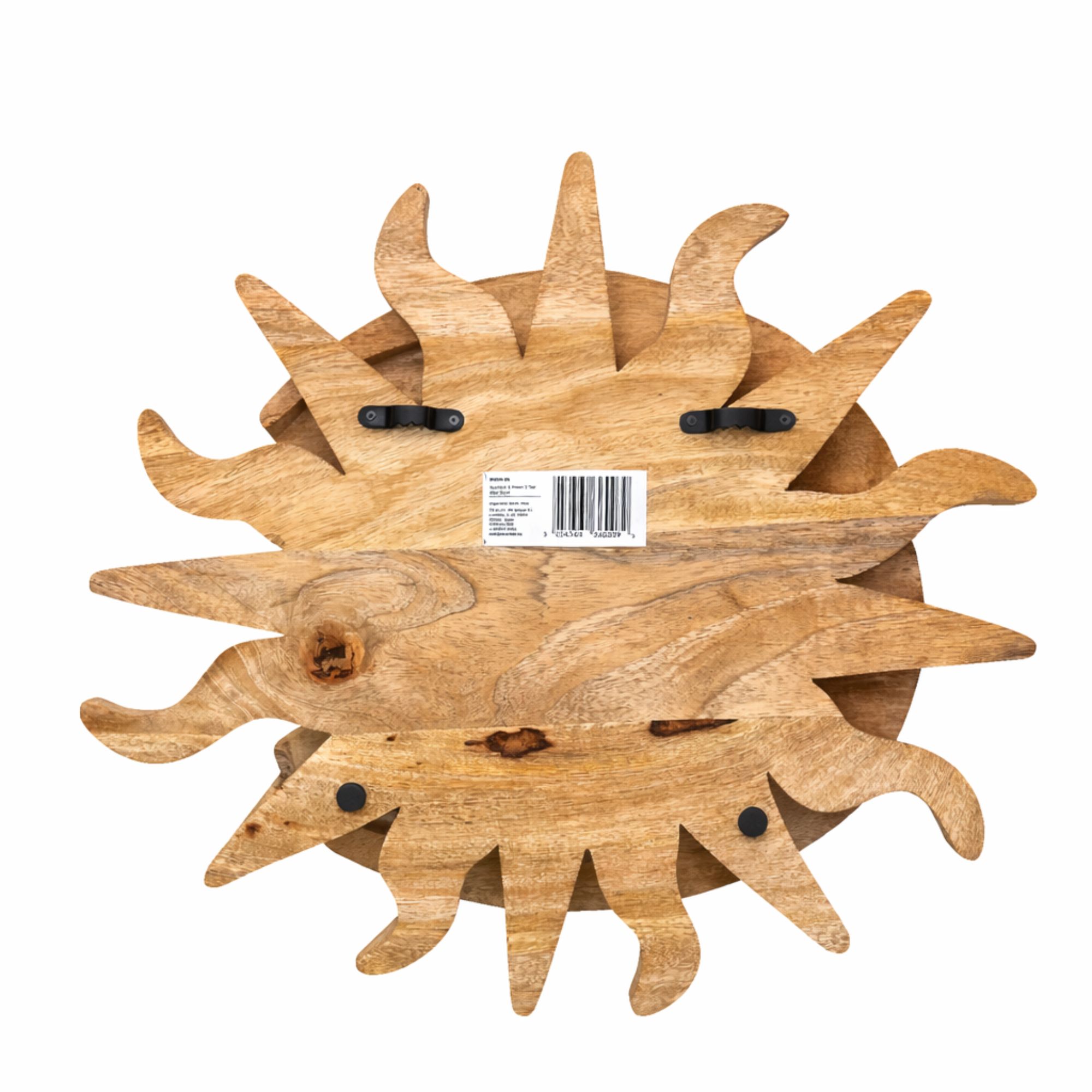 Sunrays & Moon 3-Tier Mango Wood Wall Shelf2