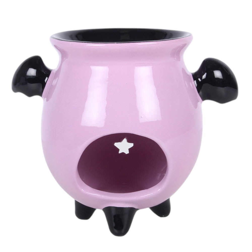 Pastel Bat Brew Cauldron Oil Burner2