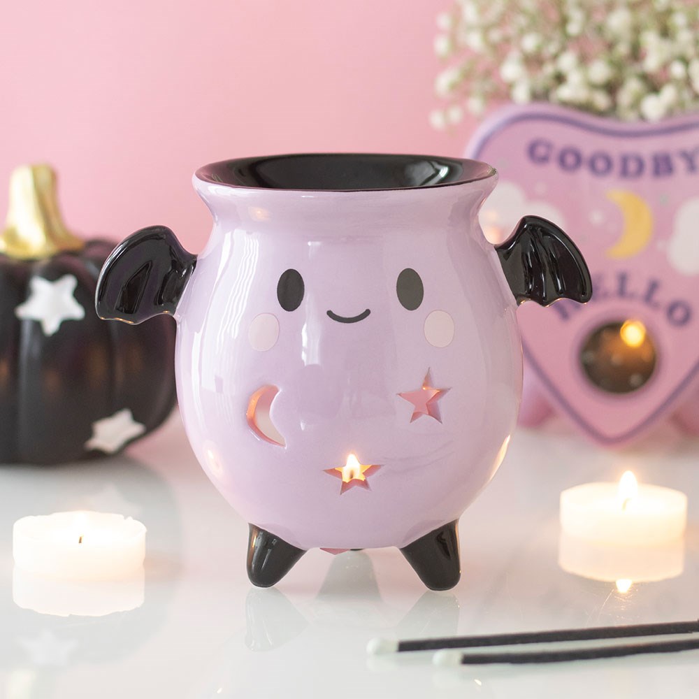 Pastel Bat Brew Cauldron Oil Burner3