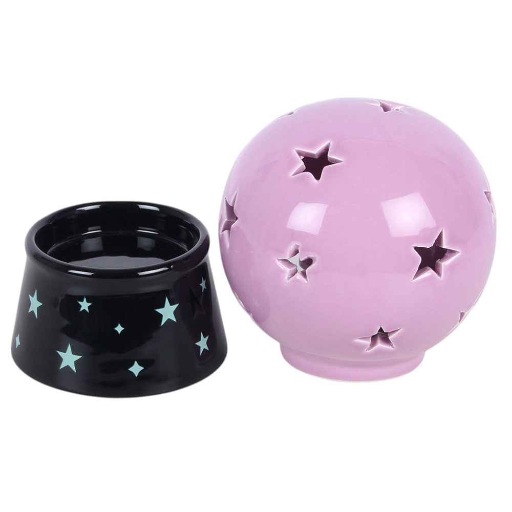 Pastel Crystal Ball Tealight & Incense Cone Holder1