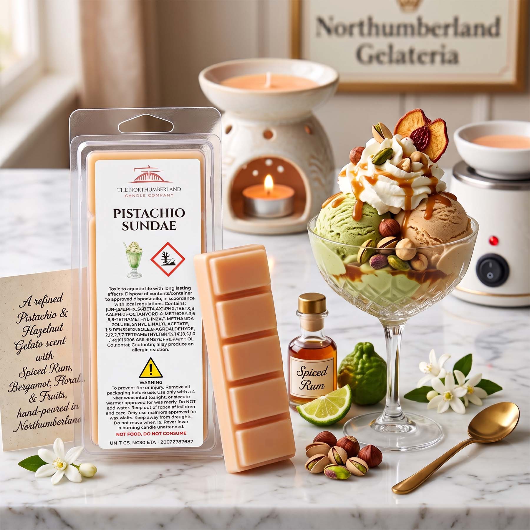 Pistachio Sundae Wax Melt Snap Bar - 50g