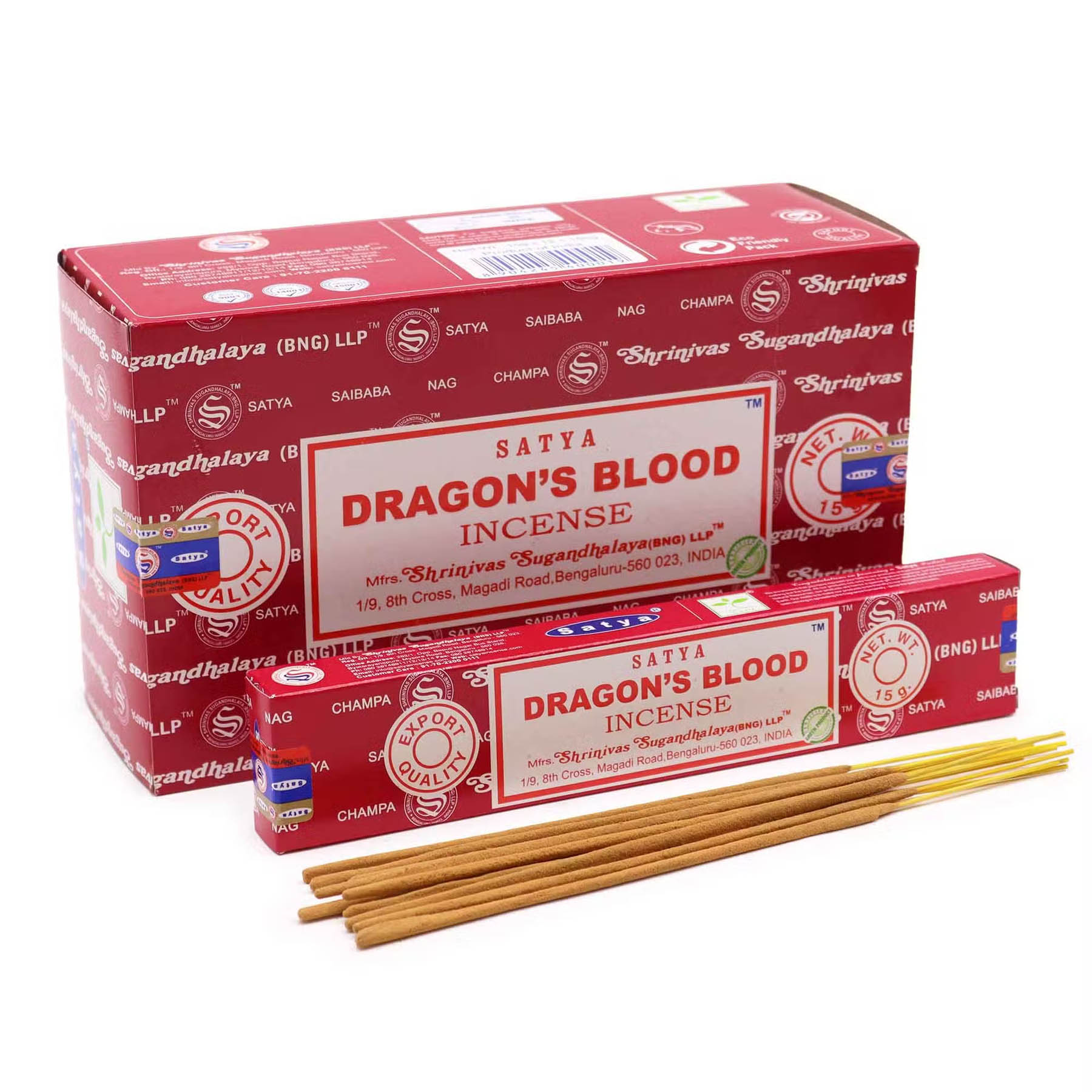 Satya Dragon's Blood Incense Sticks - 15g Hand-Rolled