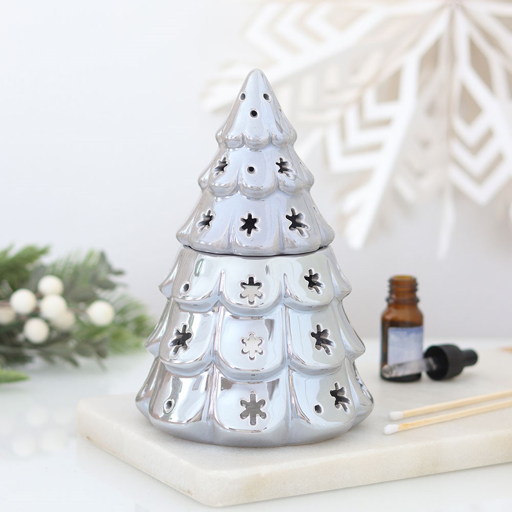 Iridescent Silver Fir Tree Oil Burner4