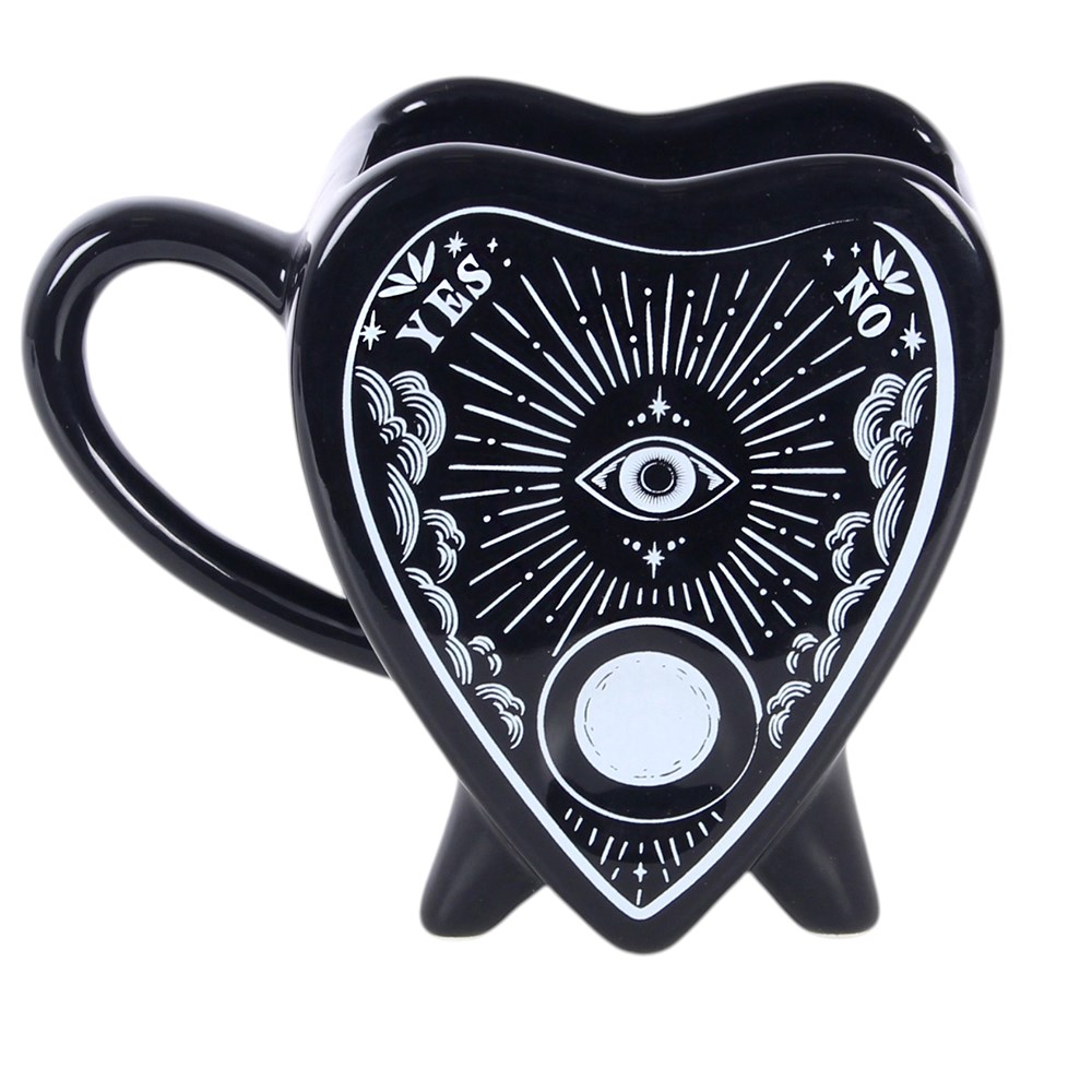 Black Ceramic Planchette Mug (300ml)