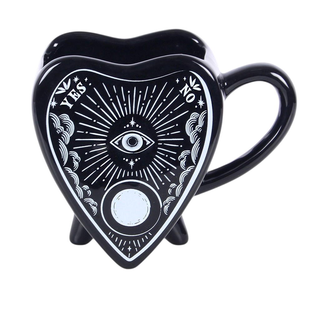 Black Ceramic Planchette Mug (300ml)2