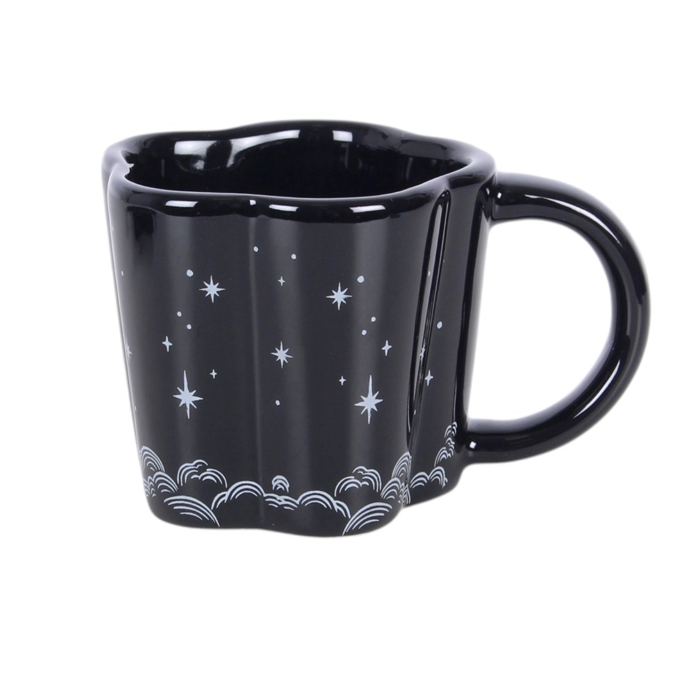 Spellbound Sky Black Espresso Cup, Moon Saucer & Spoon Set2