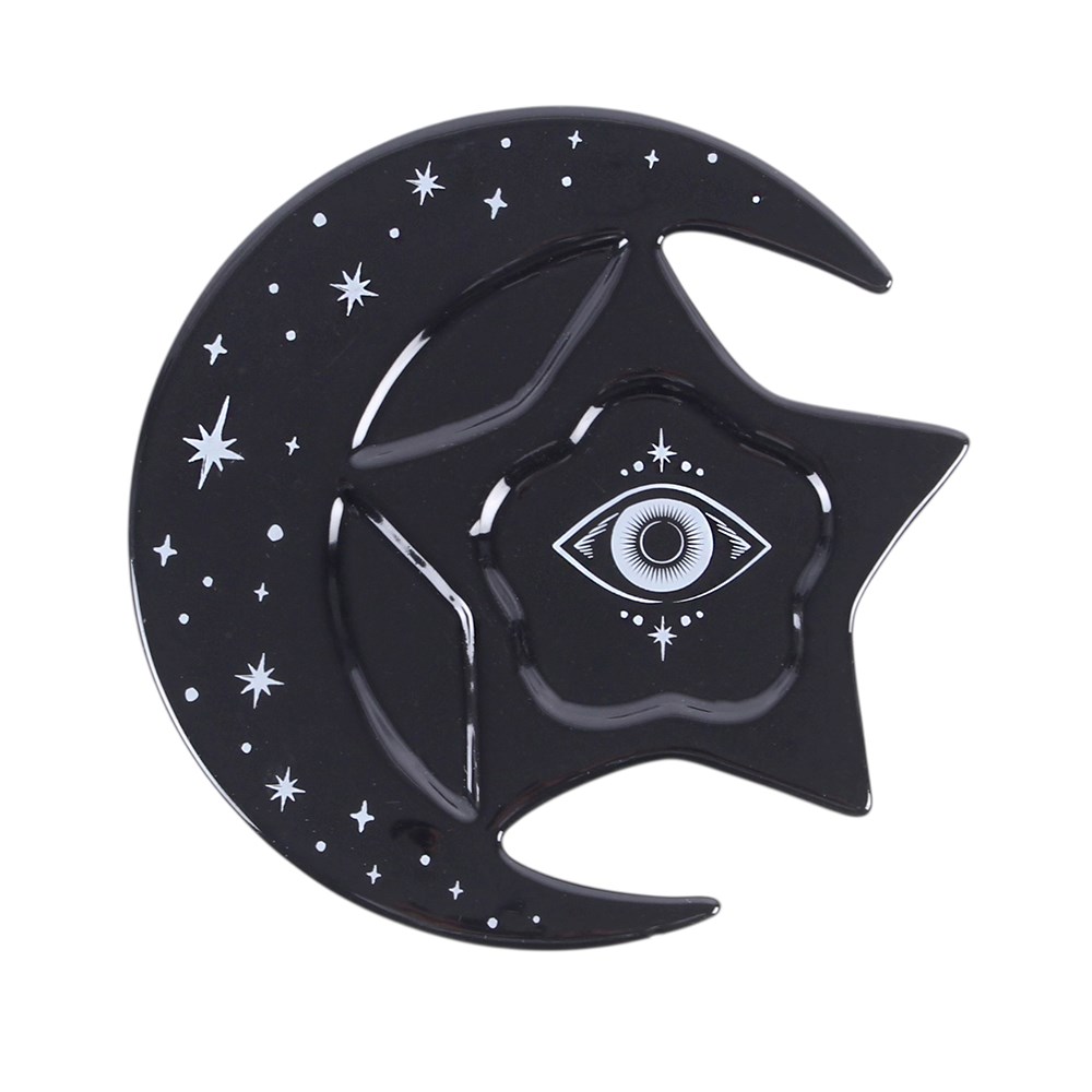 Spellbound Sky Black Espresso Cup, Moon Saucer & Spoon Set3