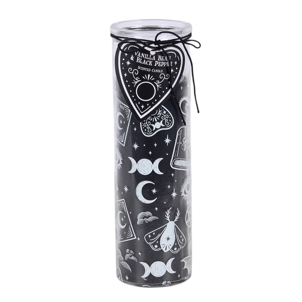 Vanilla Bean & Black Pepper Gothic Glass Tube Candle