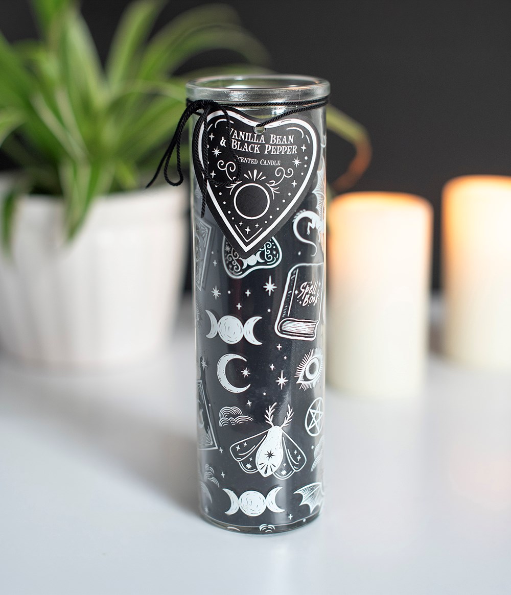 Vanilla Bean & Black Pepper Gothic Glass Tube Candle2