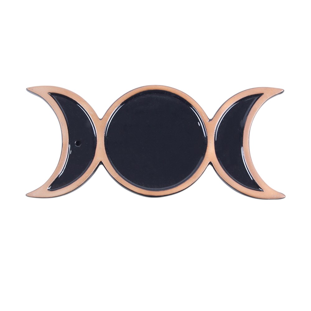 Triple Moon & Pentagram Incense Ash Catcher2