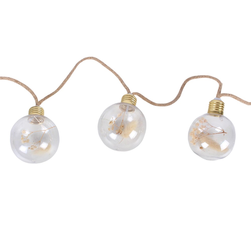 Battery Operated LED Dried Flower String Lights (10 Bulbs)