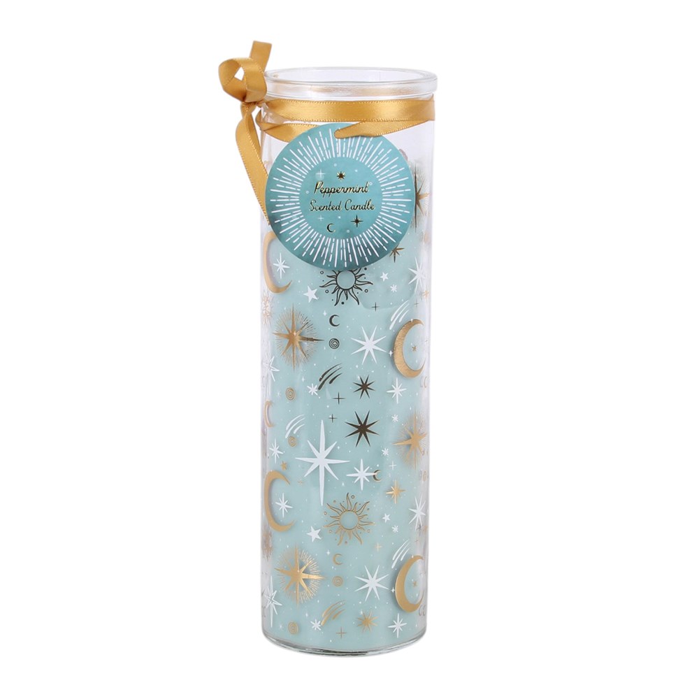 Blue Pastel Skies Peppermint Scented Tube Candle
