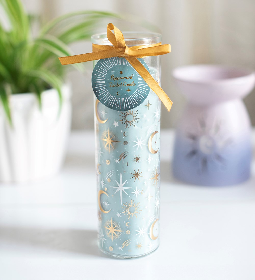 Blue Pastel Skies Peppermint Scented Tube Candle3