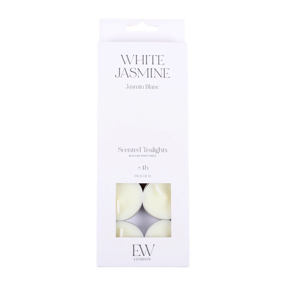 EW London White Jasmine Scented Tealights (10 pack)