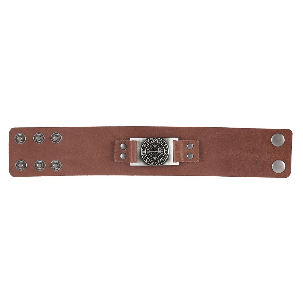 Viking Compass Genuine Leather Cuff Bracelet1