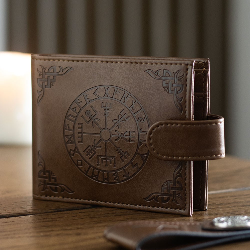 Viking Compass Embossed Faux Leather Wallet3