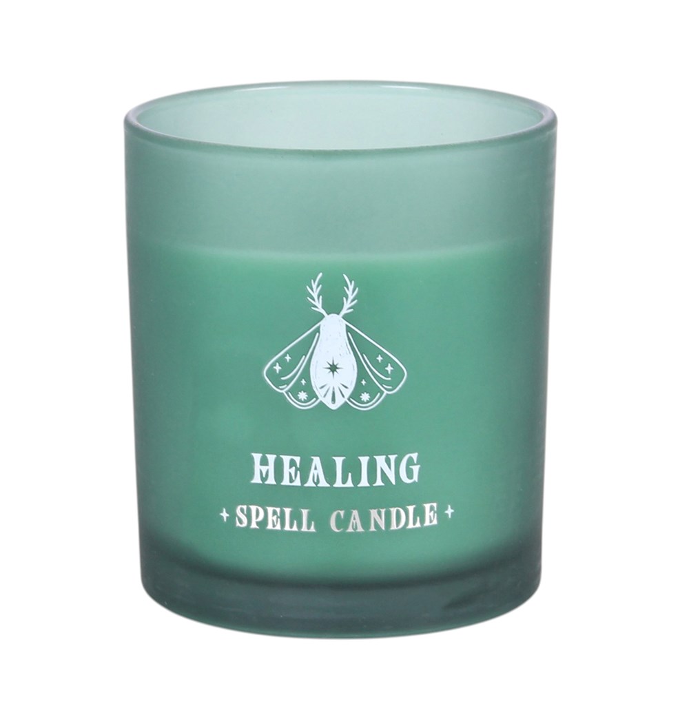 Moth Motif Healing Spell Candle - Eucalyptus & Mint1