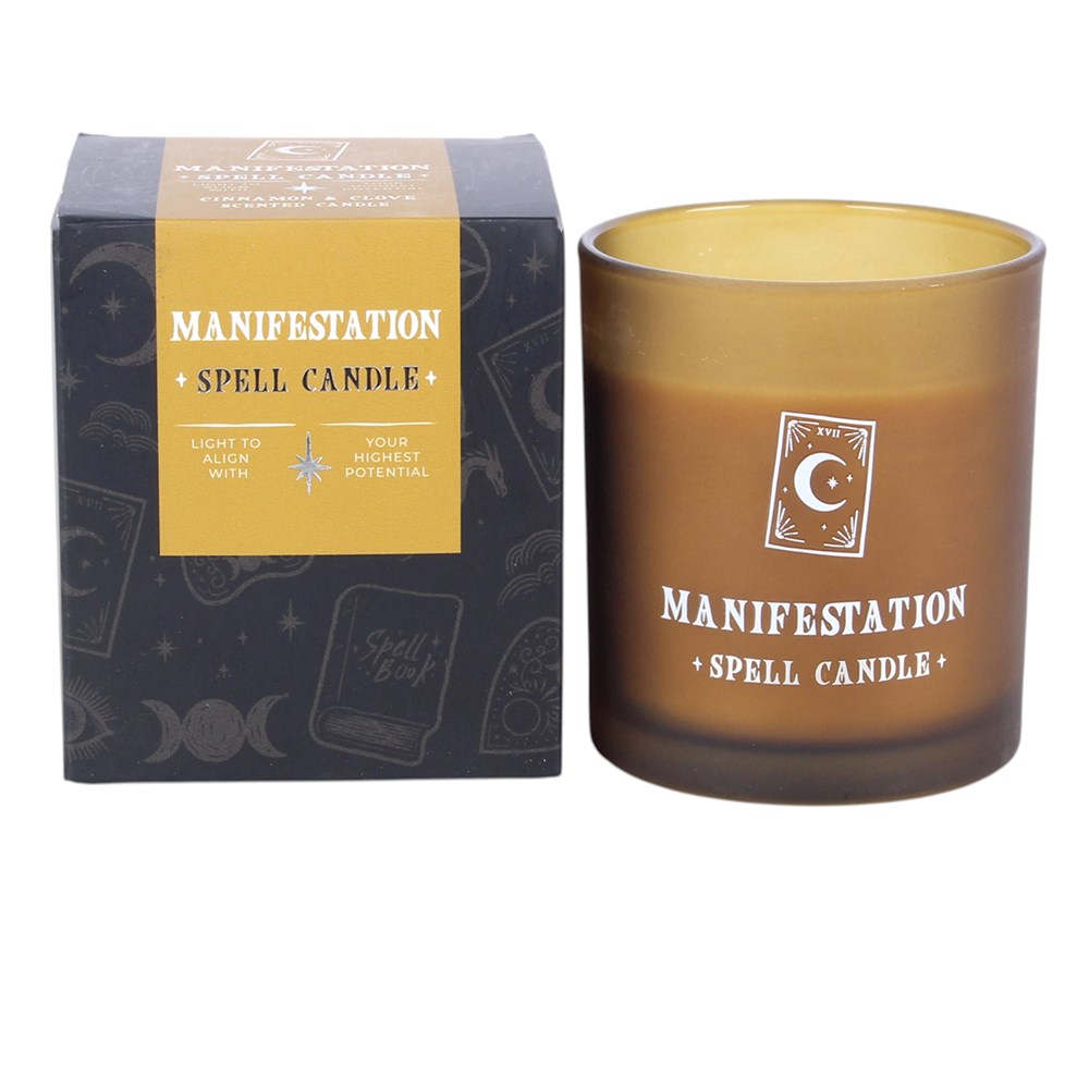 Tarot Motif Manifestation Spell Candle - Cinnamon & Clove