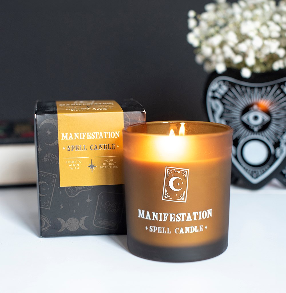 Tarot Motif Manifestation Spell Candle - Cinnamon & Clove4