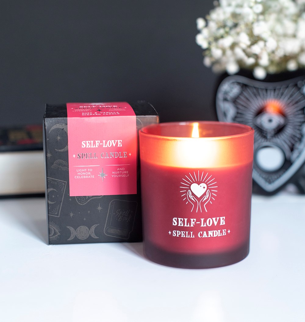 Heart Motif Self Love Spell Candle - Rose & Vanilla4