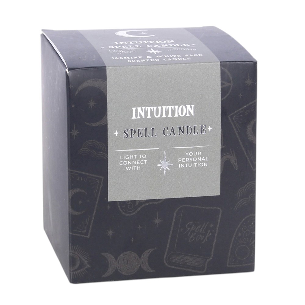 Crescent Moon Intuition Spell Candle - Jasmine & White Sage3