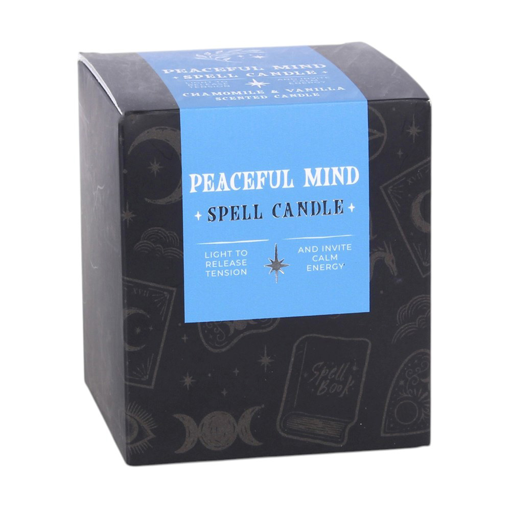 Botanical Motif Peaceful Mind Spell Candle - Chamomile & Vanilla3