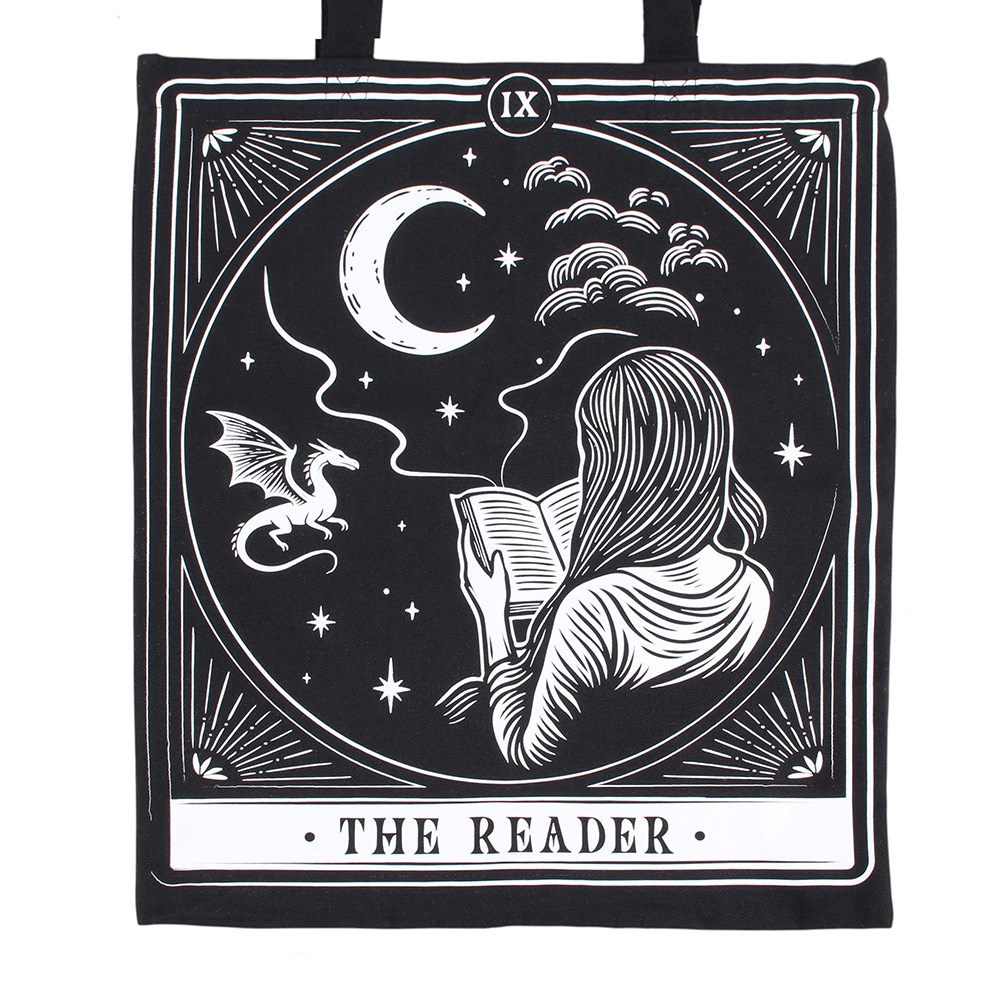 The Reader Tarot Card Canvas Tote Bag2