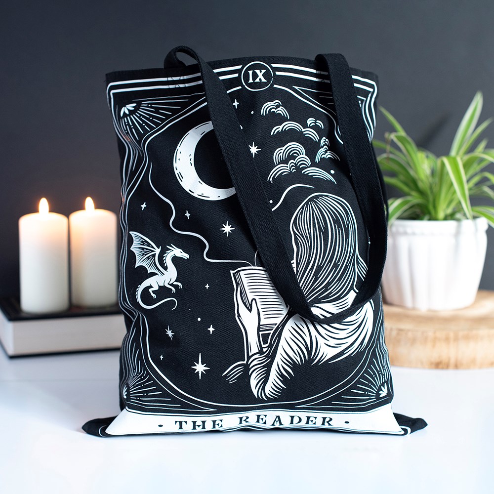 The Reader Tarot Card Canvas Tote Bag3