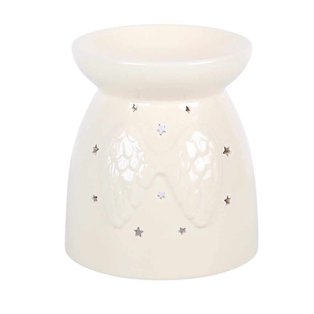 Star Cut-Out Angel Wing Ceramic Oil Burner & Wax Warmer1
