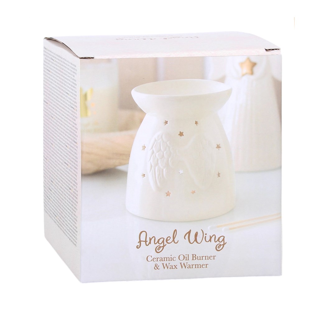 Star Cut-Out Angel Wing Ceramic Oil Burner & Wax Warmer4
