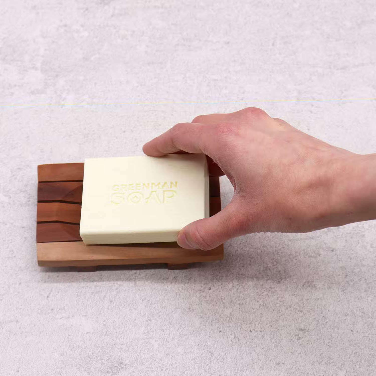 Classic Naseberry Wood Soap Dish with Grid Drainer1